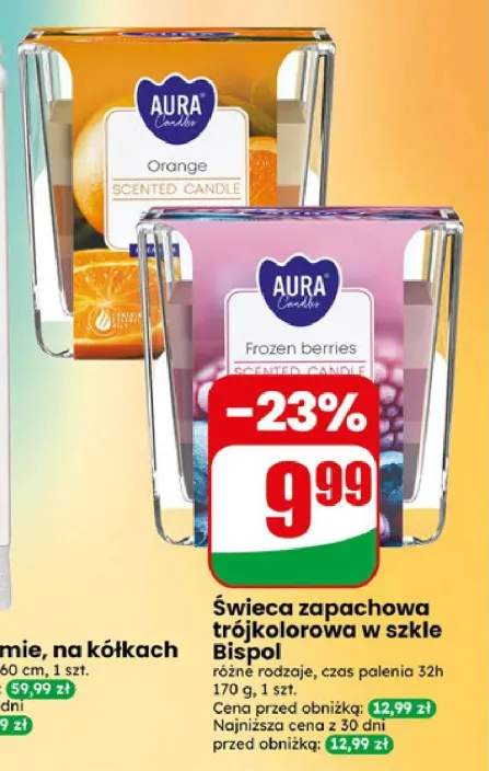 Świeca zapachowa trójkolorowa w szkle Aura Orange +1 wariant