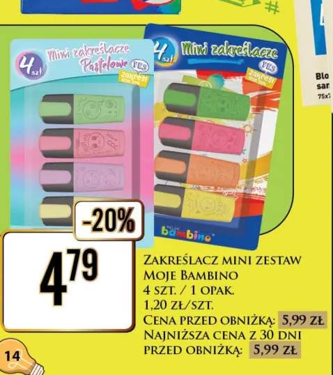 Zakreślacz mini zestaw Moje Bambino