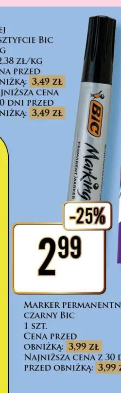 Marker permanentny czarny BIC