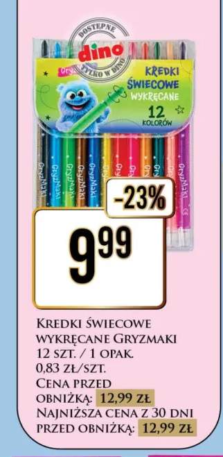 Kredki świecowe wykręcane Gryzmaki 12-pak