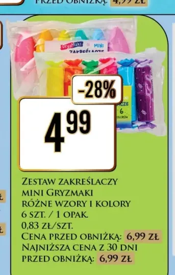 Zestaw zakreślaczy mini GryzMaki