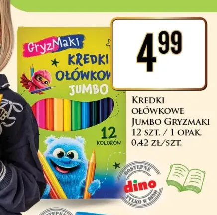 Kredki ołówkowe Jumbo Gryzmaki