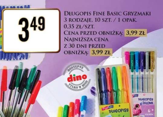 Długopis Fine Basic Gryzmaki