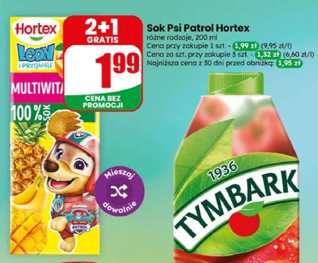 Sok multiwitamina Hortex Leon i Przyjaciele Psi Patrol