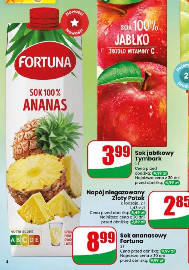 Sok ananasowy Fortuna 100%