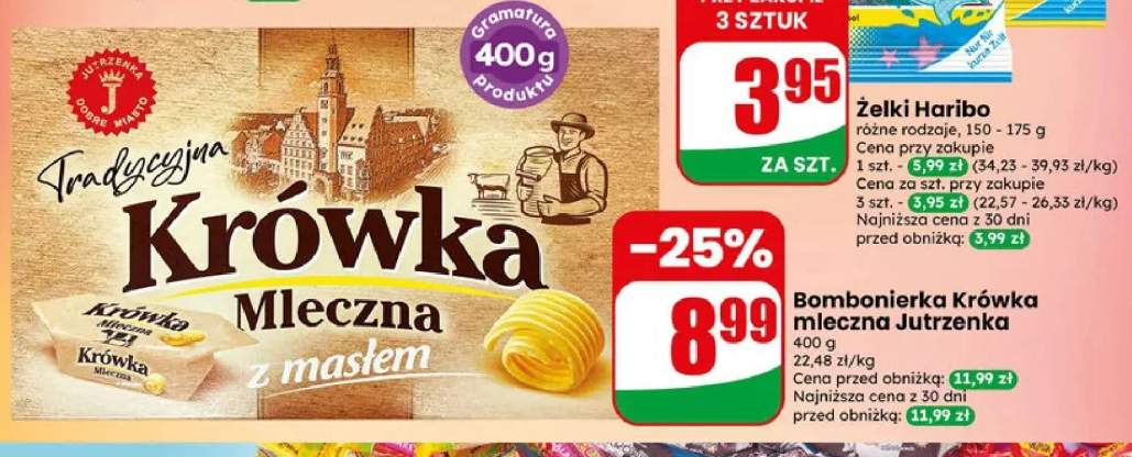 Bombonierka Krówka mleczna Jutrzenka z masłem