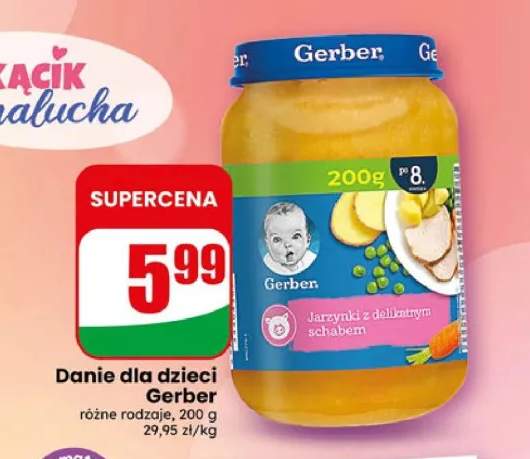 Danie dla dzieci Gerber jarzynki z delikatnym schabem
