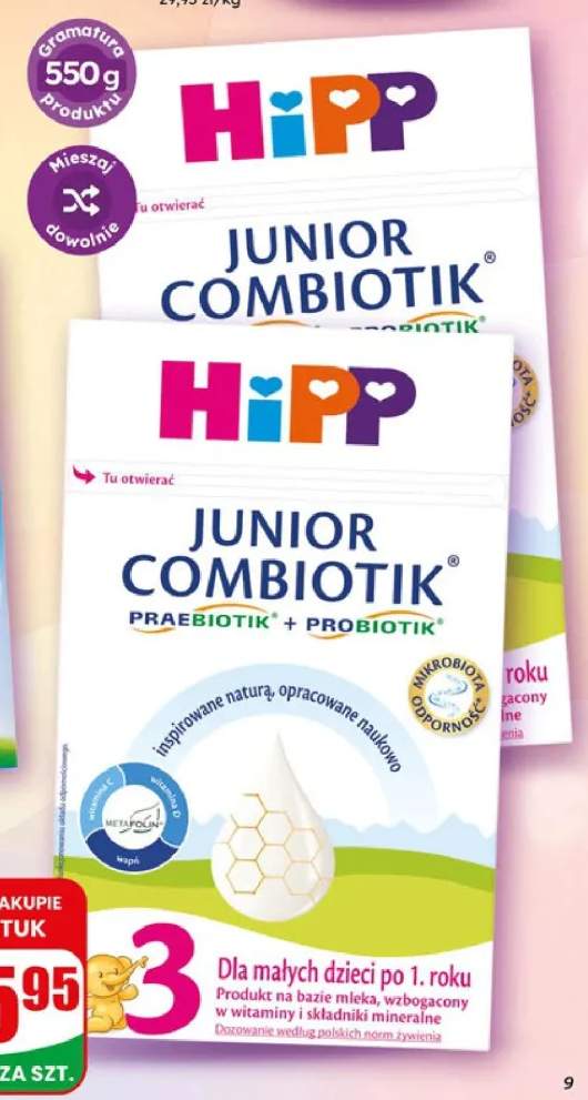 Mleko BIO Combiotik Hipp 2 +1 wariant