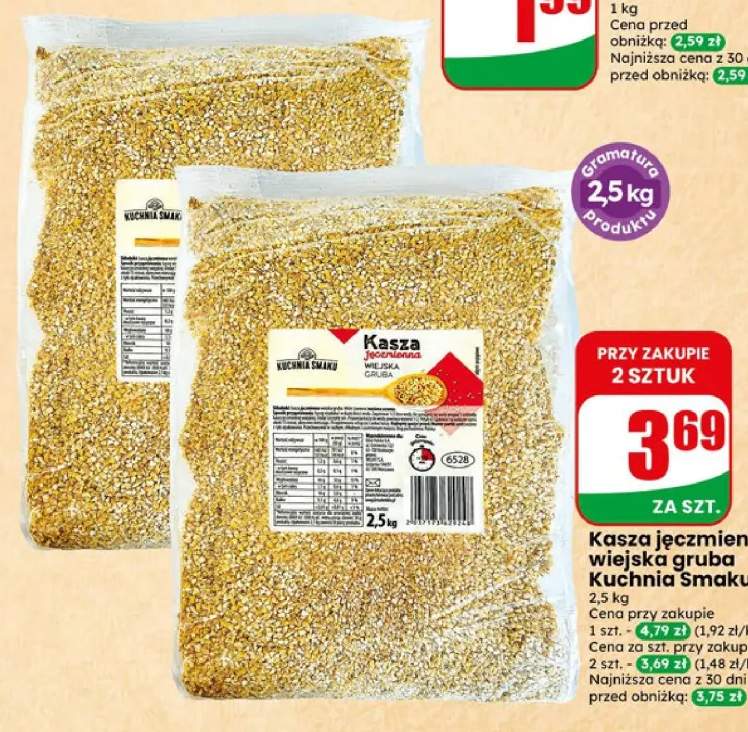 Kasza jęczmienna wiejska gruba Kuchnia Smaku