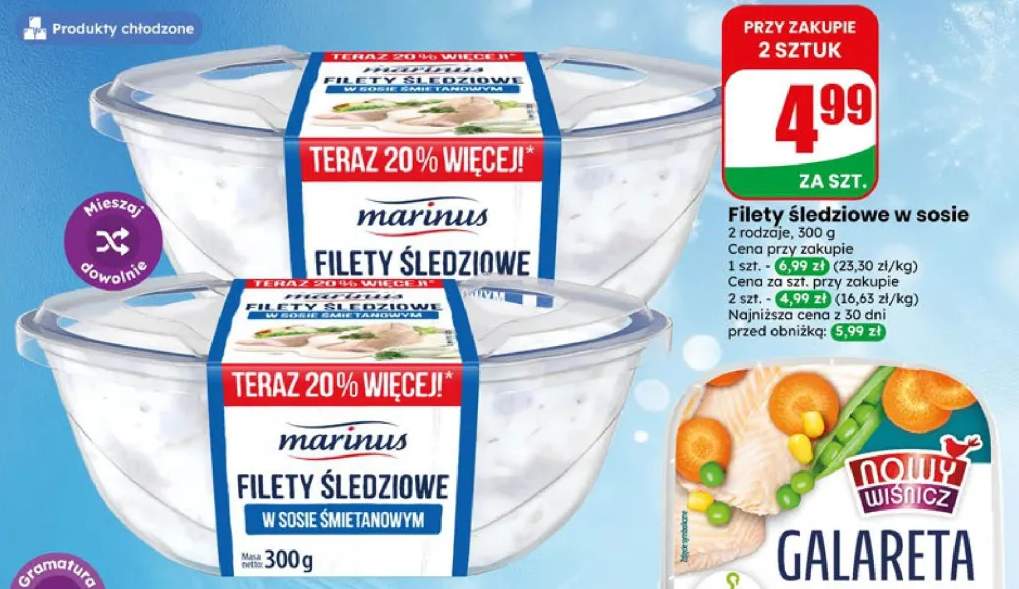 Filety śledziowe w sosie śmietanowym Marinus