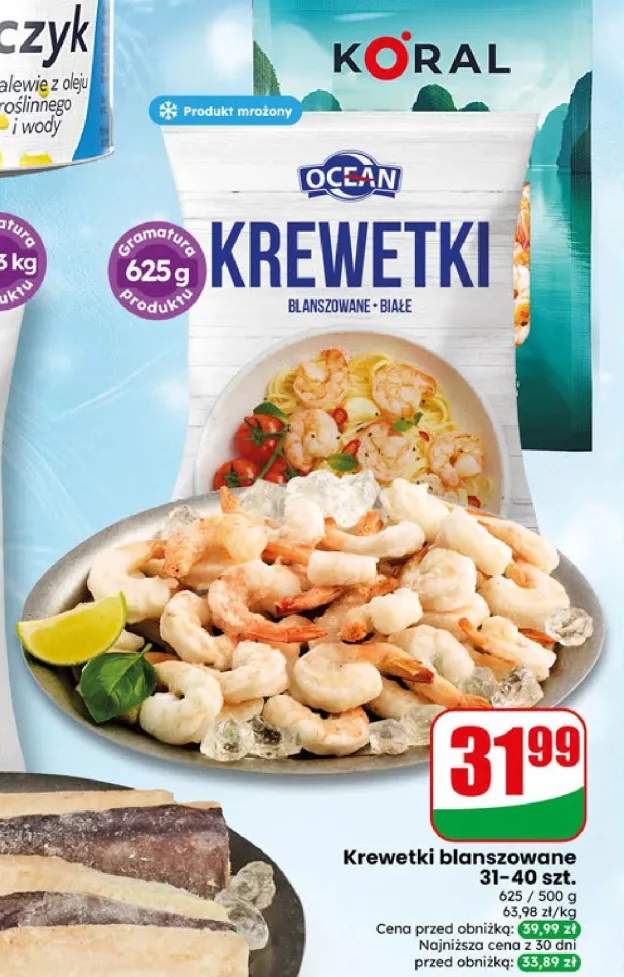 Krewetki blanszowane białe Ocean