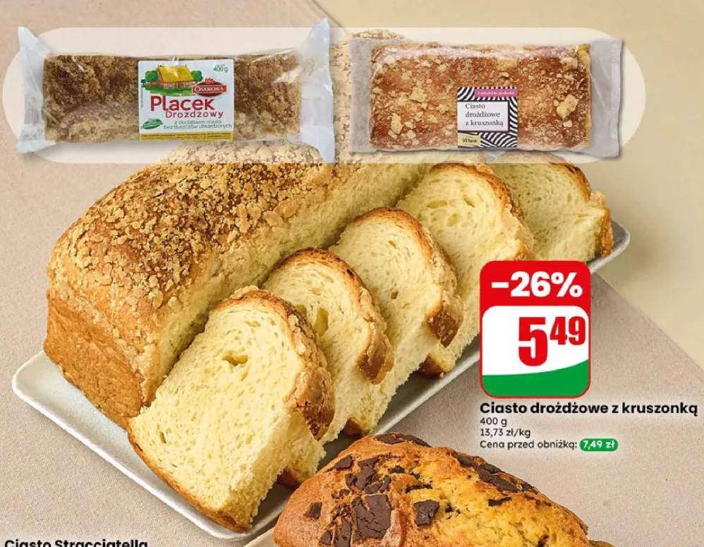 Ciasto drożdżowe z kruszonką Oskroba +1 wariant