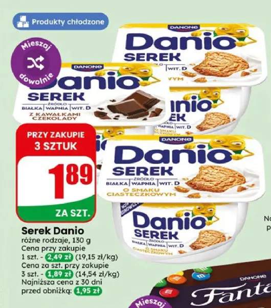 Serek Danio waniliowy +2 warianty