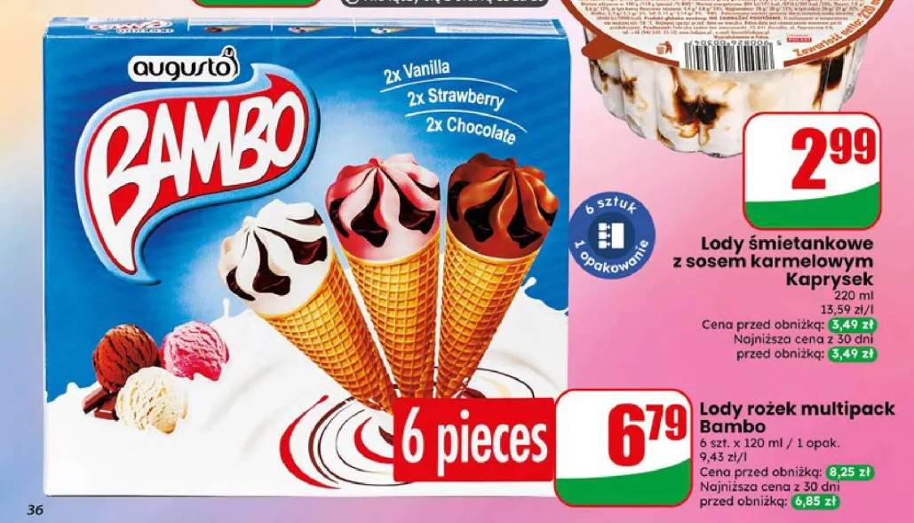 Lody rożek Bambo 6-pak