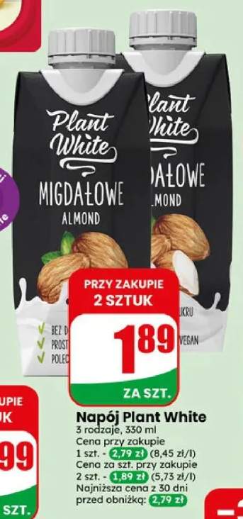 Napój Plant White migdałowe +2 warianty