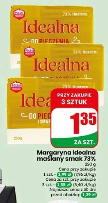 Margaryna Idealna maślany smak 73%