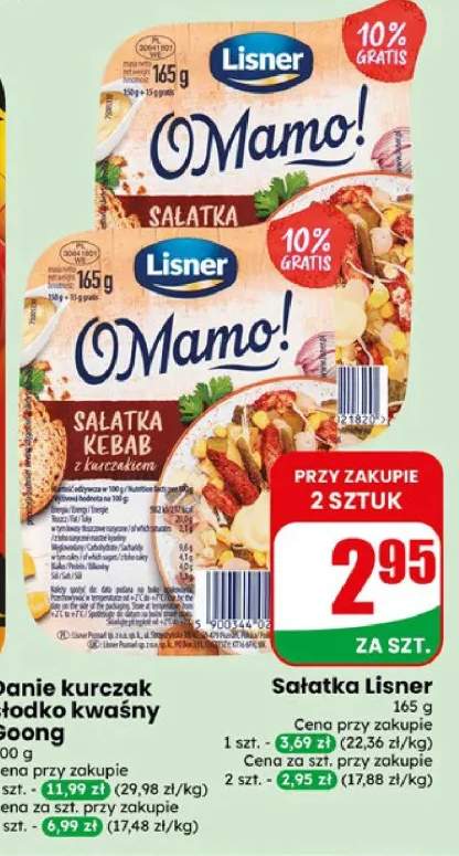 Sałatka Kebab z kurczakiem Lisner O Mamo!