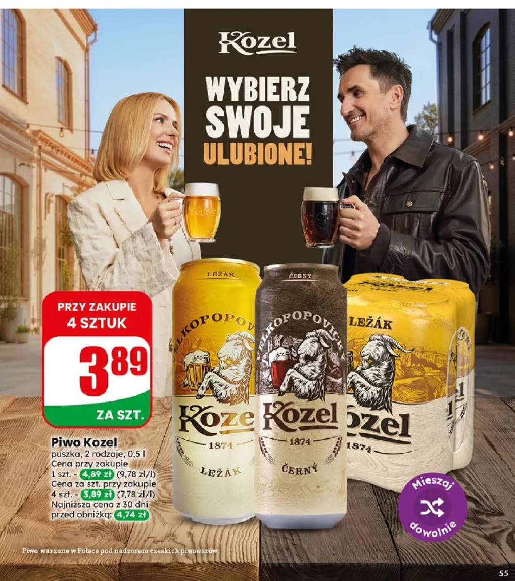 Piwo Kozel Ležák +1 wariant