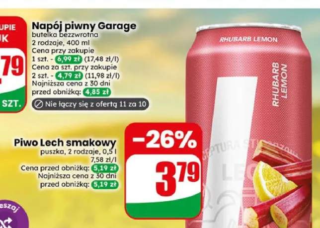 Piwo bezalkoholowe Lech Free Rhubarb Lemon