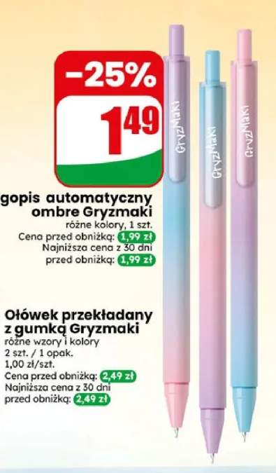 Długopis automatyczny ombre Gryzmaki
