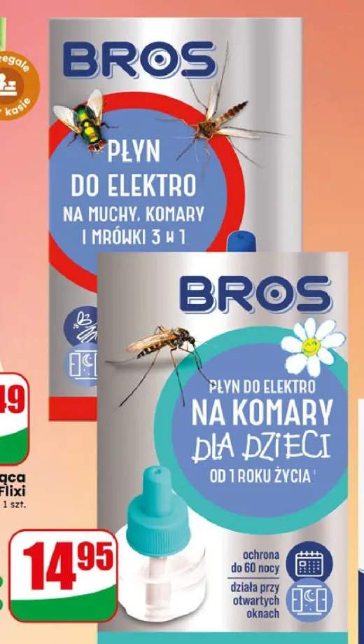Płyn do elektro na muchy komary i mrówki 3w1 Bros +1 wariant