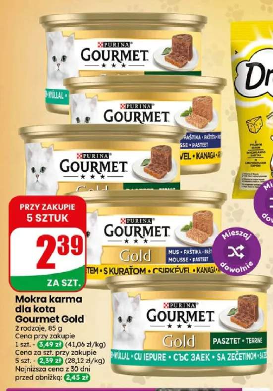 Mokra karma dla kota Gourmet Gold mus z kurczakiem +1 wariant