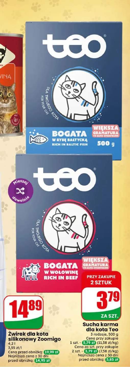 Sucha karma dla kota Teo bogata w rybę bałtycką +1 wariant