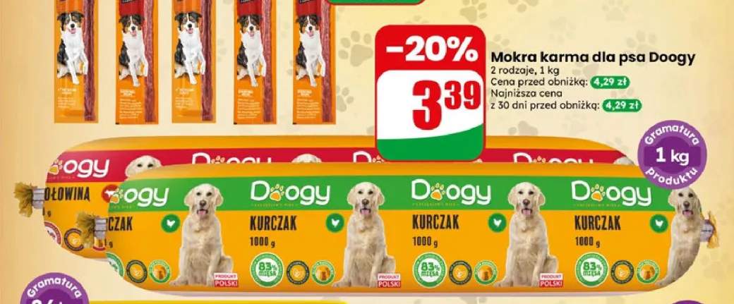 Mokra karma dla psa Doogy Kurczak