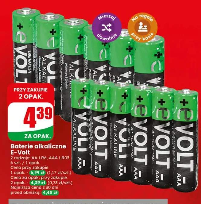 Baterie alkaliczne E-Volt AA LR6