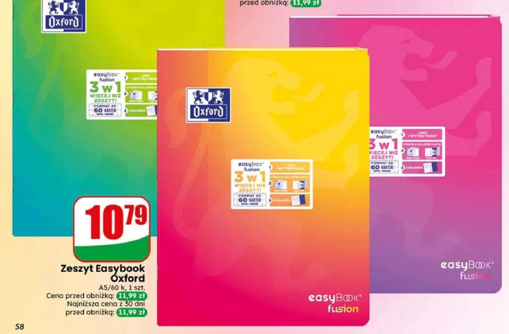 Zeszyt Easybook Oxford A5 60 kartek