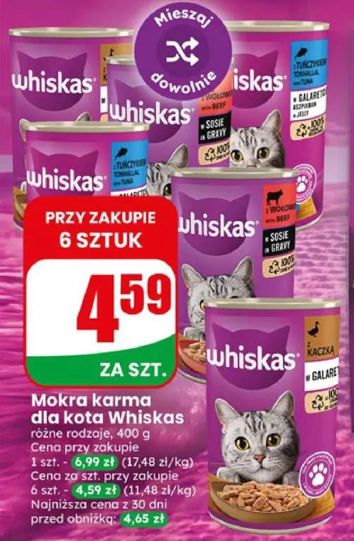 Mokra karma dla kota Whiskas z tuńczykiem w galaretce