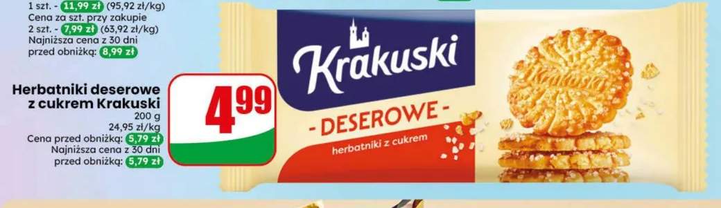 Herbatniki deserowe z cukrem Krakuski