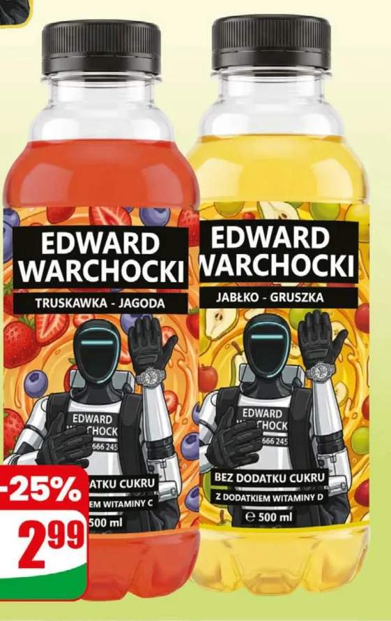 Napój niegazowany truskawka-jagoda Edward Warchocki +1 wariant