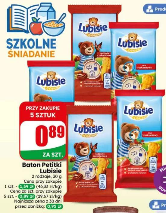 Baton Petitki Lubisie z nadzieniem czekoladowym +1 wariant