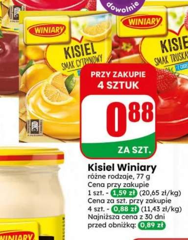 Kisiel smak malinowy Winiary +2 warianty
