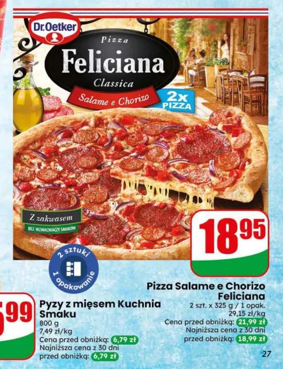 Pizza Salame e Chorizo Feliciana Dr. Oetker 2-pak