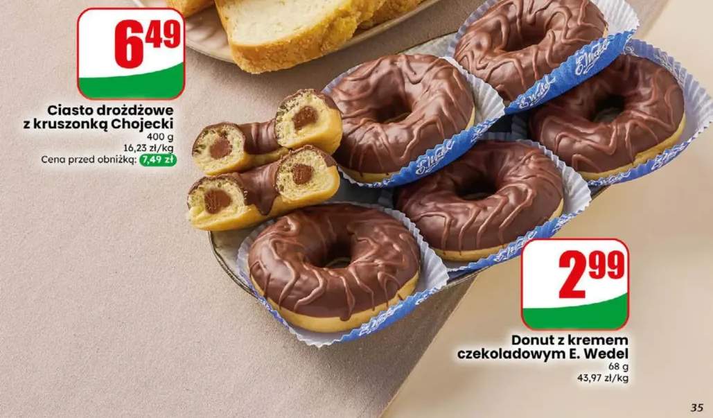 Donut z kremem czekoladowym