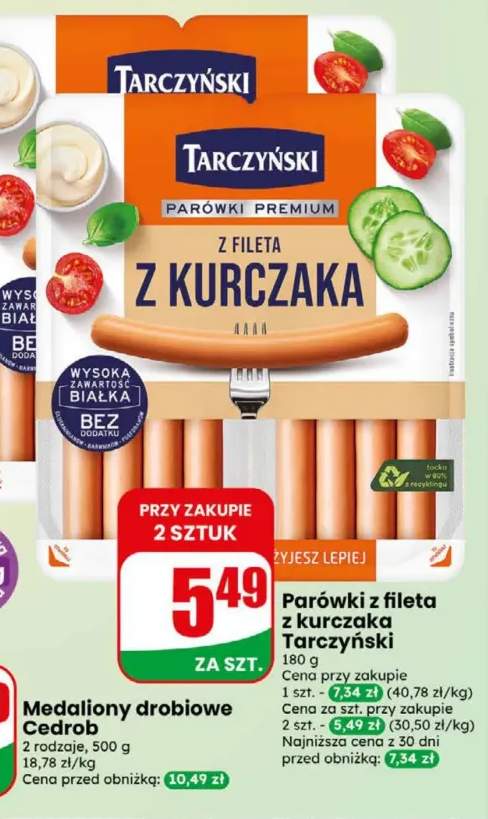Parówki z fileta z kurczaka Tarczyński