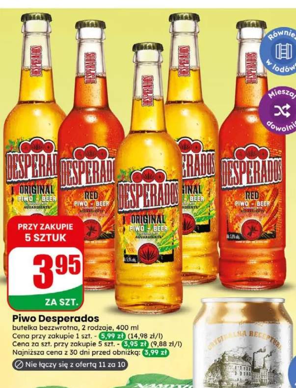 Piwo Desperados Original +1 wariant