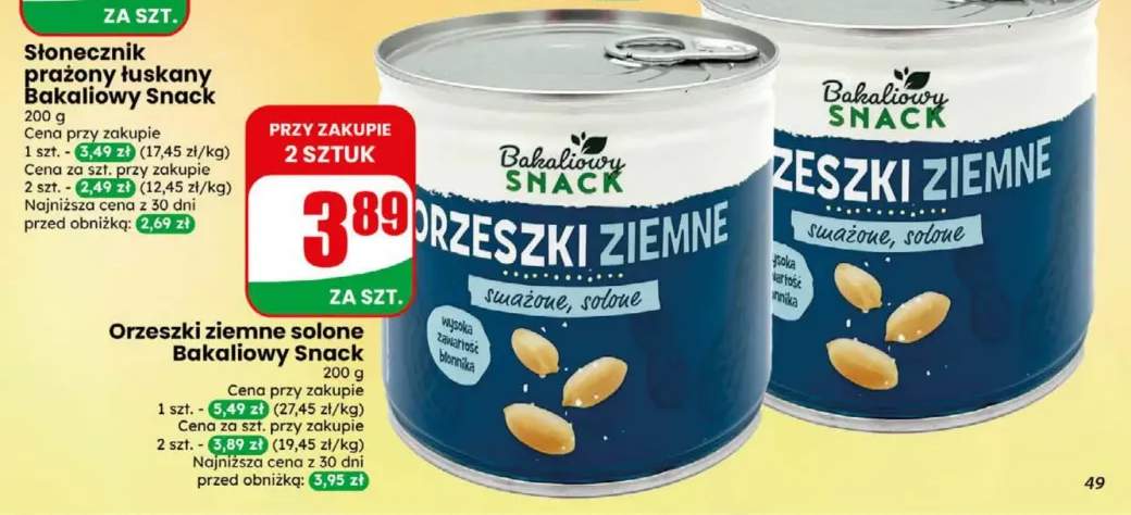 Orzeszki ziemne solone Bakaliowy Snack