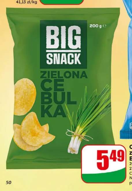 Chipsy zielona cebulka Big Snack
