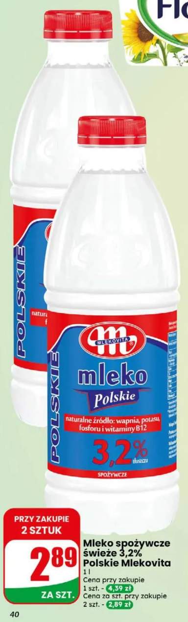 Mleko spożywcze świeże Polskie Mlekovita 3,2%