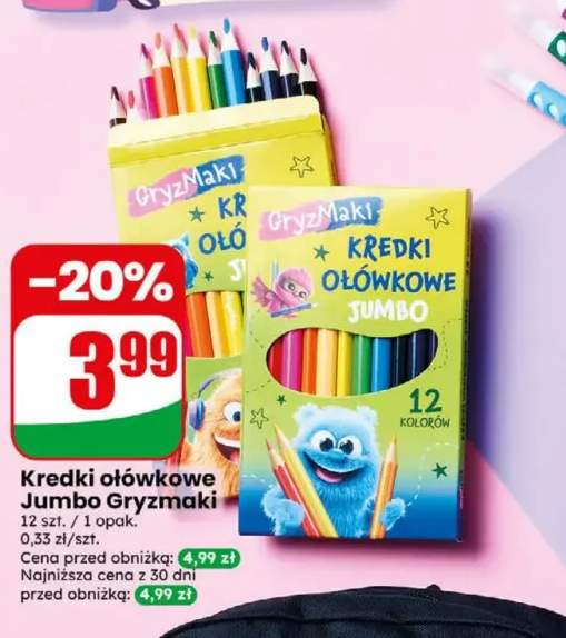 Kredki ołówkowe Jumbo Gryzmaki