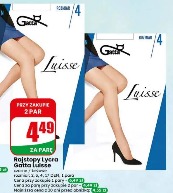Rajstopy Lycra Gatta Luisse 17 DEN czarne +1 wariant