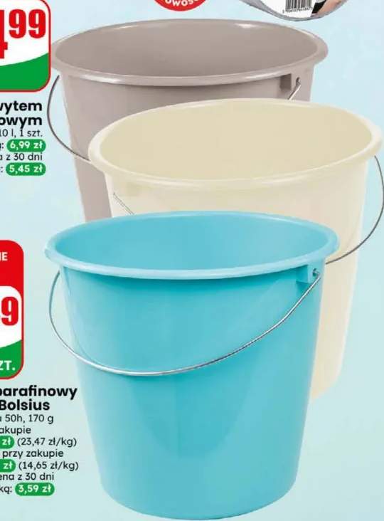 Wiadro z uchwytem metalowym 10 l