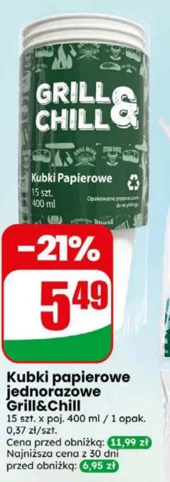 Kubki papierowe jednorazowe Grill & Chill 400 ml