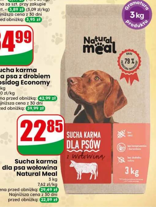 Sucha karma dla psa wołowina Natural Meal