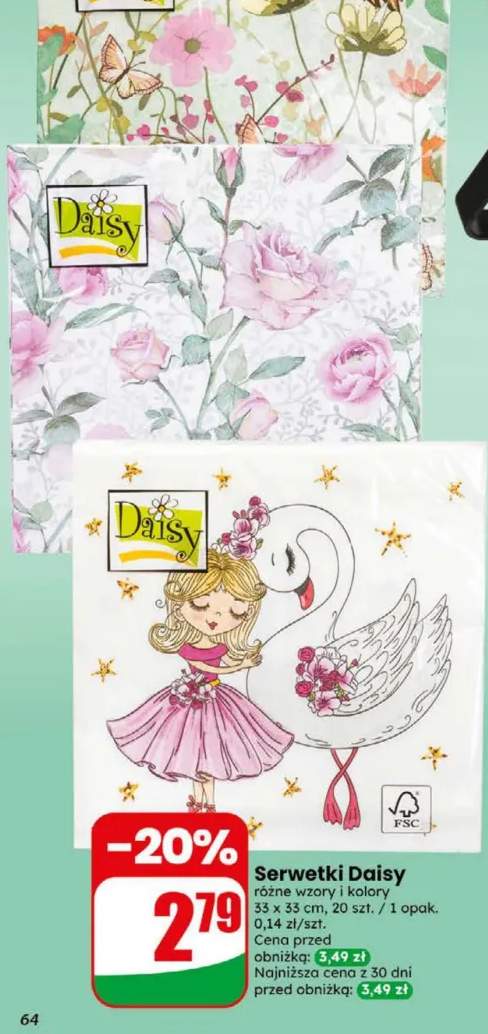 Serwetki Daisy 33x33 cm