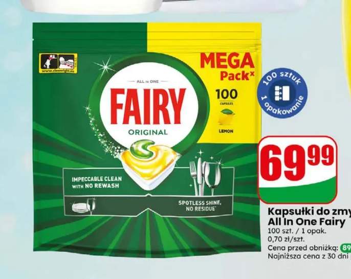 Kapsułki do zmywarki All In One Fairy