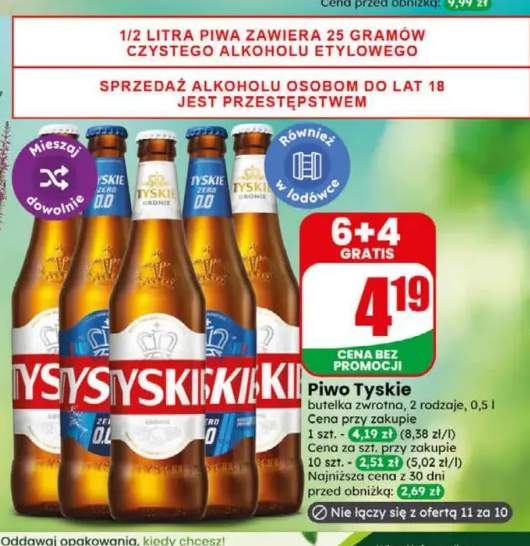 Piwo Tyskie Gronie +1 wariant